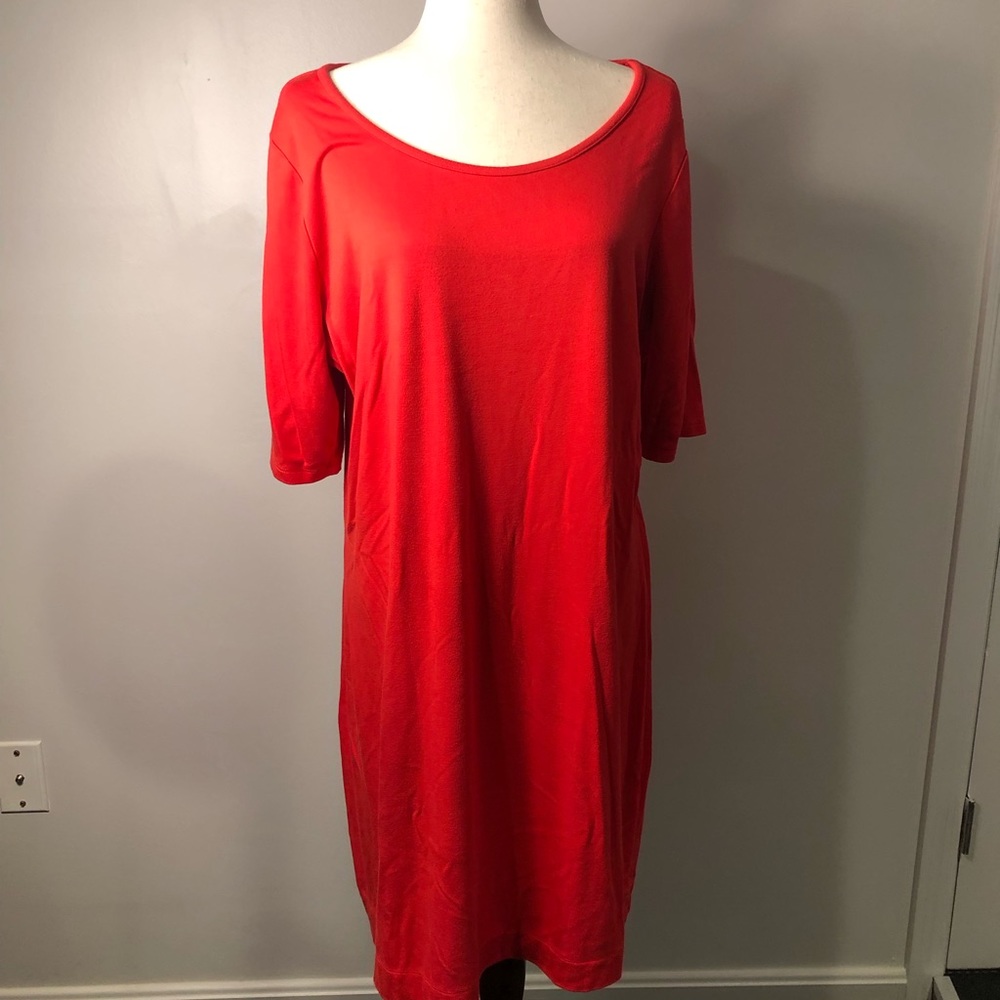 Donna Ricco XL  red knit dress